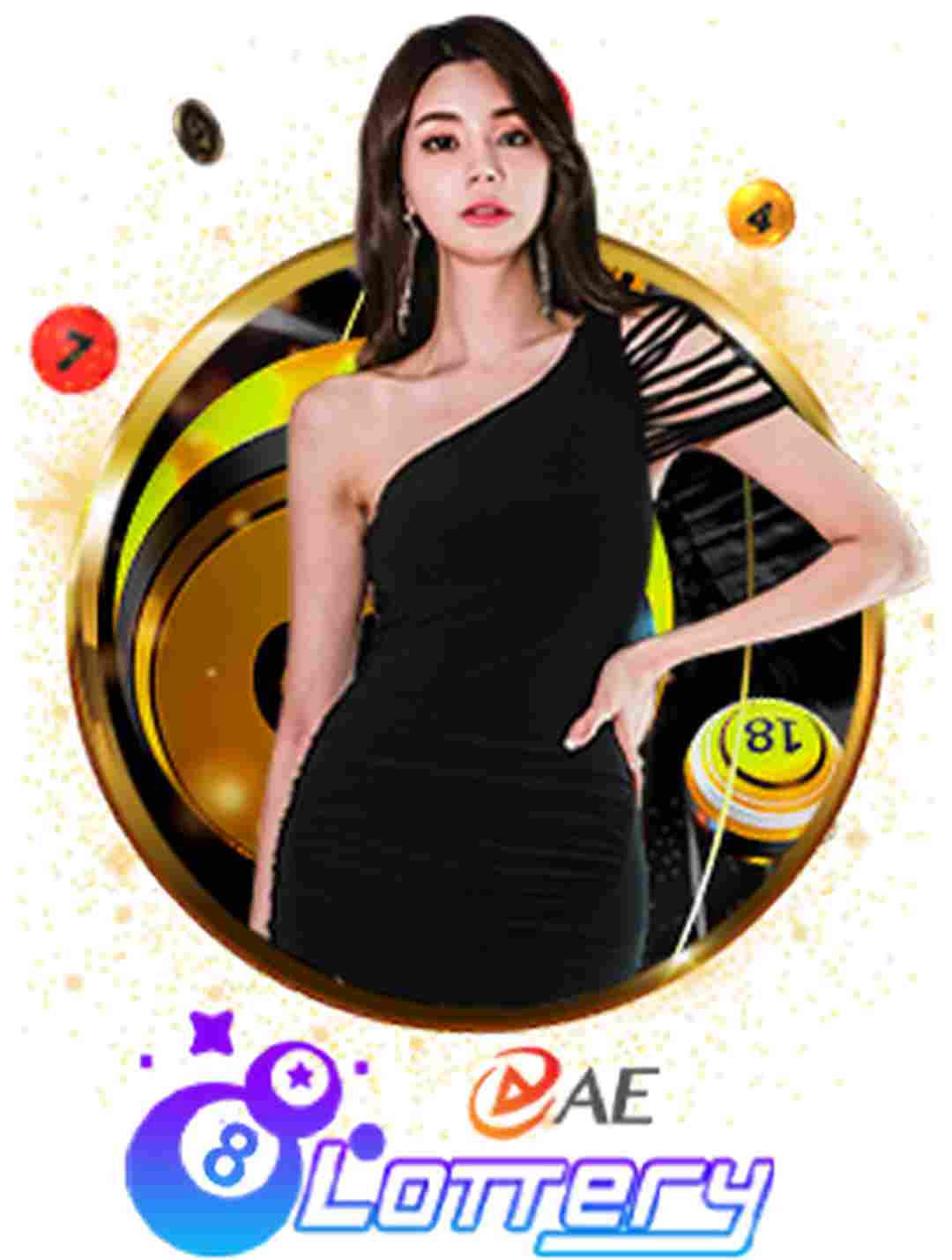AE Lottery logo nổi bật nhận diện thương hiệu