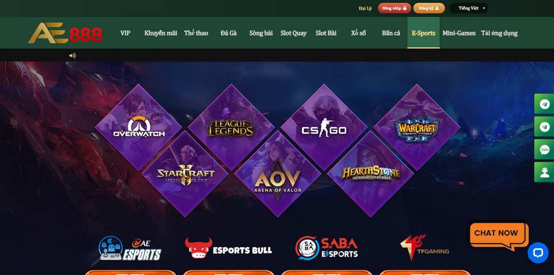 Cá cược casino và thể thao là hai mảng cược hút khách tại nhà cái AE888