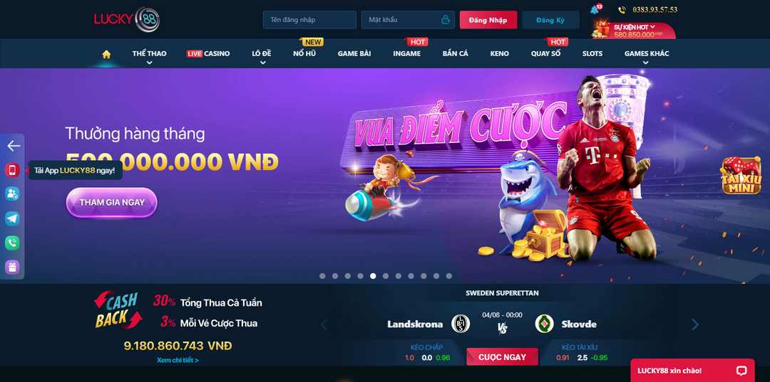 Lucky88 thu hút số lượng lớn các hội viên trải nghiệm mỗi ngày