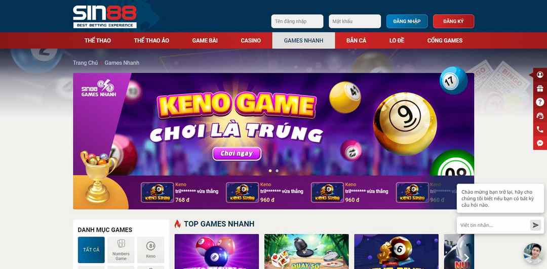 Kho game cược Sin88 phong phú và cuốn hút vô cùng