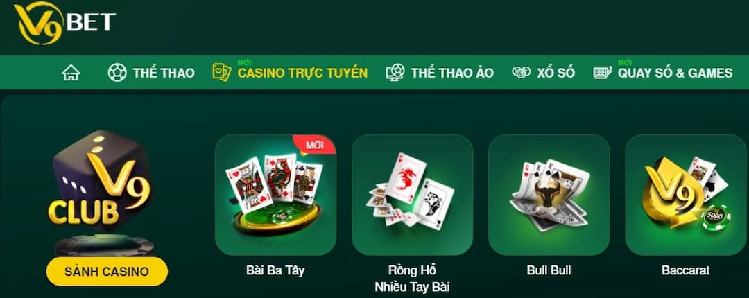 Thông tin tổng quan nhà cái cá cược V9Bet 