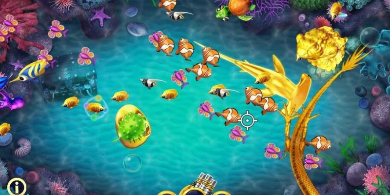 Giao diện sảnh game bắn cá được đầu tư thiết kế bài bản